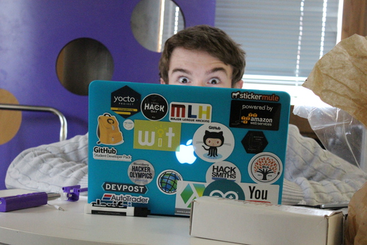 Rich and his stickers!
