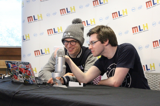 Tim and Gregor from MLH doing the live stream!